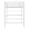 Twin Size Loft Bed With 4 Tier Shelves And Storage - White
