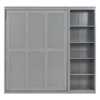 Full Size Murphy Classic Wall Bed With Shelves - Gray