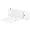 Queen Size Murphy Bed With Shelves, Cabinets And USB Ports - White