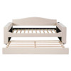 Twin Size Upholstered Daybed With Storage Armrests, Trundle And Latest Integrated Bluetooth Audio System - Beige