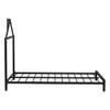Twin Size Platform Bed With House-Shaped Headboard Design - Black