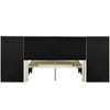 Queen Size Upholstered Platform Bed With Big Headboard - Beige