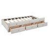 Twin Size Upholstered Daybed With Twin Size Trundle And Drawers - Beige