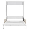 Queen Size Murphy Wall Bed With Cushion - White