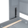 Full Size Murphy Wall Bed With Top Cabinets Space Saving - Gray