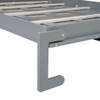 Queen Size Murphy Modern Bed With Top Cabinets For Space Saving And Comfort - Gray