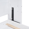 Queen Size Murphy Modern Wall Bed With Top Cabinets, Space Saving Design - White