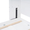 Full Size Space Saving Murphy Wall Bed With Top Cabinets, Flexible Slats - White