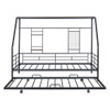 Twin Size Playhouse Design Bed With Trundle - Black