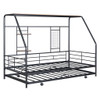Twin Size Playhouse Design Bed With Trundle - Black