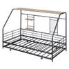 Twin Size Playhouse Design Bed With Trundle - Black