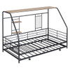 Twin Size Playhouse Design Bed With Trundle - Black
