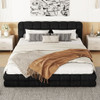 Queen Size Upholstered Platform Bed - Black