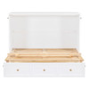 Full Size Murphy Bed With Large Drawers And Stylish Design - White