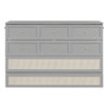 Queen Murphy Bed With Large Drawers - Gray