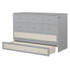 Queen Murphy Bed With Large Drawers - Gray