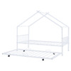 Twin Size Playhouse Design Bed With Twin Size Trundle - White