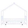 Twin Size Playhouse Design Bed With Twin Size Trundle - White