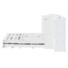 Full Size Murphy Wall Bed With Drawer And Rattan Decoration - White