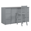 Twin Size Murphy Bed With Drawers, Cabinets, USB Ports Material - Gray