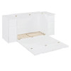 Full Size Murphy Bed With Drawers, Cabinets And USB Ports - White