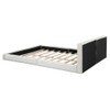 Queen Size Upholstered Platform Bed, Grounded Bed With Solid Frame - Beige