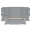 Full Size Murphy Bed With Drawers, Cabinets, And USB Ports - Gray