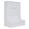 Queen Size Murphy Space Saving Wall Bed With Cushion - White