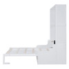 Queen Size Murphy Space Saving Wall Bed With Cushion - White