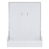 Queen Size Murphy Space Saving Wall Bed With Cushion - White