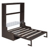 Queen Size Murphy Wall Bed With Cushion, Space Saving Design, And Construction - Espresso