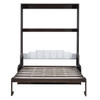 Queen Size Murphy Wall Bed With Cushion, Space Saving Design, And Construction - Espresso