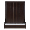 Queen Size Murphy Wall Bed With Cushion, Space Saving Design, And Construction - Espresso