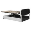 Full Size Upholstered Platform Bed With Hydraulic Storage System - White