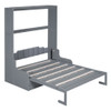 Queen Size Murphy Wall Bed With Cushion, Space Saving - Gray