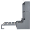 Queen Size Murphy Wall Bed With Cushion, Space Saving - Gray