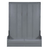Queen Size Murphy Wall Bed With Cushion, Space Saving - Gray
