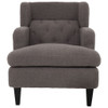 Upholstered Accent Chair Tufted Armchair For Living Room, Russet - Brown
