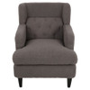 Upholstered Accent Chair Tufted Armchair For Living Room, Russet - Brown