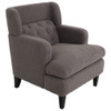 Upholstered Accent Chair Tufted Armchair For Living Room, Russet - Brown
