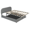 Full Size Upholstered Platform Bed With Hydraulic Storage System - Gray
