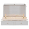 Full Size Murphy Bed With Large Drawers, Space Saving Design - White