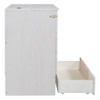 Full Size Murphy Bed With Large Drawers, Space Saving Design - White