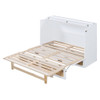 Full Size Murphy Bed With Large Drawers - White