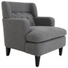 Upholstered Accent Chair Tufted Armchair For Living Room - Dark Gray