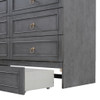 Queen Murphy Elegant Bed With Spacious Drawers - Gray