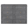 Full Size Murphy Bed With Large Drawers And Stylish Design - Gray