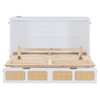 Queen Murphy Bed With Large Storage Drawers - White