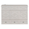 Full Size Murphy Bed With Large Drawers - Brushed White