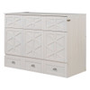Full Size Murphy Bed With Large Drawers - Brushed White